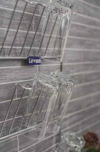 Levon Stainless Steel Wall Mounting Glass Holder For Kitchen Bars