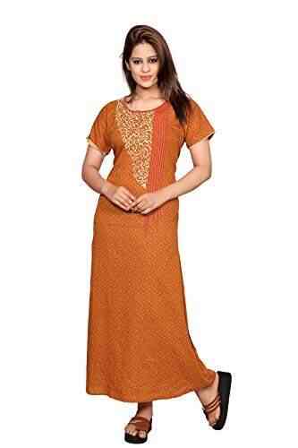ladies night gown cotton
