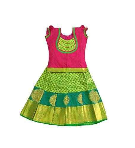 baby girl in pattu pavadai