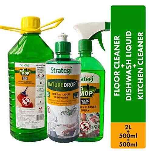 Buy Herbal Strategi Floor Cleaner And Disinfectent 2 Litres Dishwash Liquid 500ml Kitchen Cleaner Spray 500ml Pack Of 3 Features Price Reviews Online In India Justdial