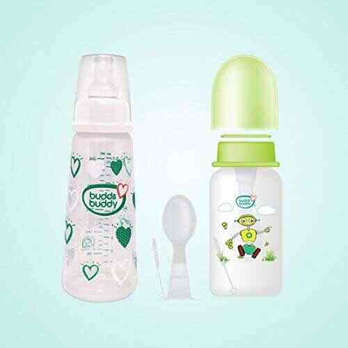 Budds Budy Premium Feeding Bottle Set Of 2 125ml White Cereal