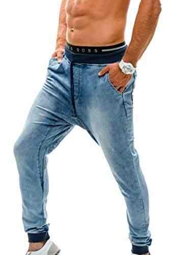 mens lightweight jeans with elastic waist