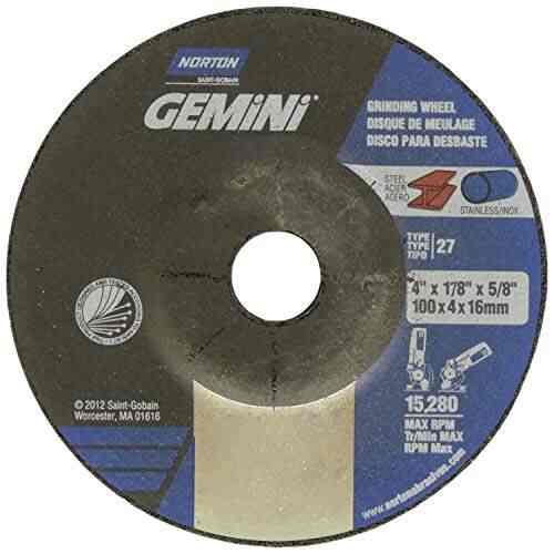 Pack of 25 Aluminum Oxide Gobain 66252842183 5//8 Arbor 5//8 Arbor 4 Diameter x 1//4 Thickness Type 27 St Pack of 25 4 Diameter x 1//4 Thickness Norton Gemini Aluminum Depressed Center Abrasive Wheel