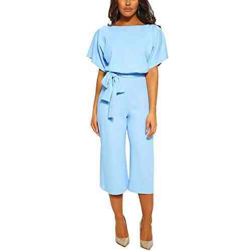 light blue jumpsuit with sleeves