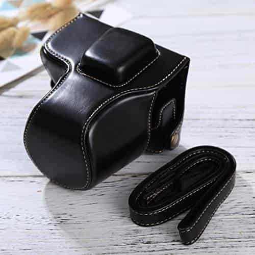 EPL8 Reliable Color : Brown Full Body Camera PU Leather Case Bag with Strap for Olympus EPL7