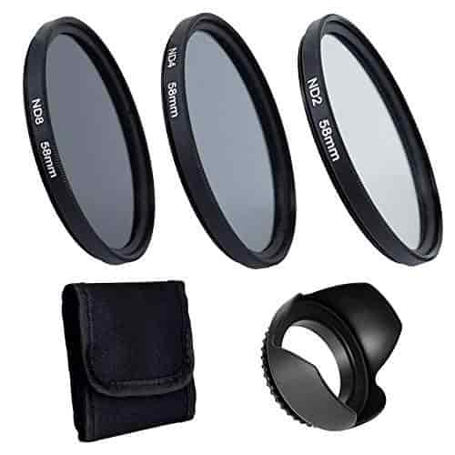 Albinar 58mm Universal Telematic Wide//Zoom 3 Position Rubber Lens Hood