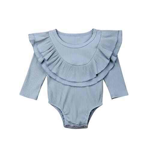 solid light blue romper