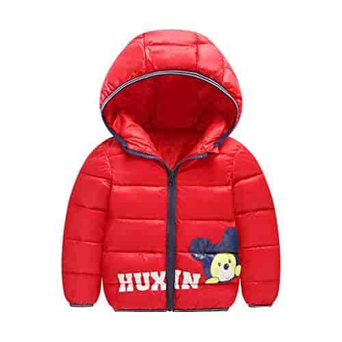 Toddler Kids Baby Boy Girl Winter Jacket Warm Thick Animal Cartoon Hooded Outfit Outwear