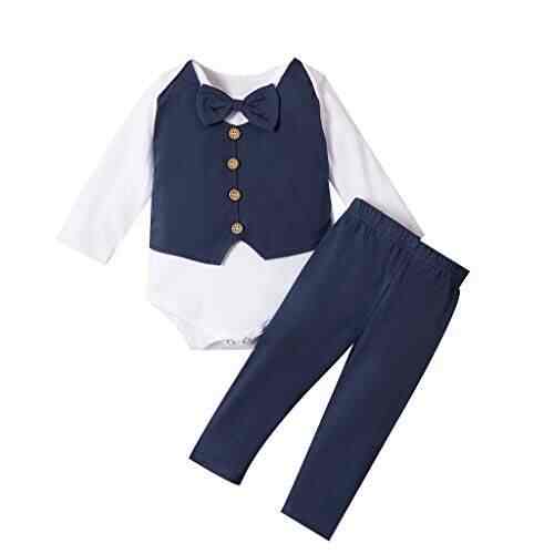 baby boy bow tie romper