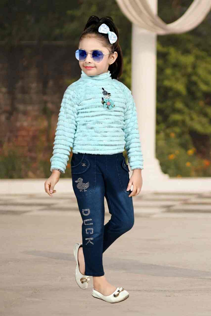 Girls high clearance neck dress