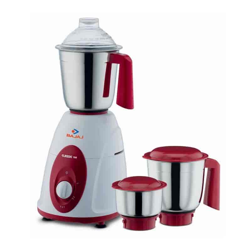 Bajaj Classic 750W Mixer Grinder (410174, White, Red)