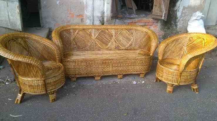 bamboo cane sofa set bamboo cane Couch set Price Starting From