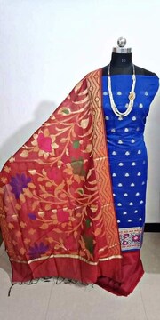 Banarasi Cotton Suit Material - Get Best Price from Manufacturers &  Suppliers in India