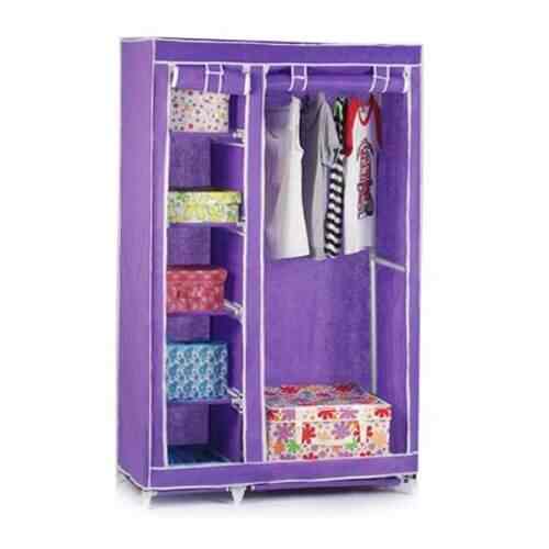 Buy Banggood 2 Sets Lot Foldable Double Canvas Wardrobe Storage Cupboard Shelves Purple Features Price Reviews Online In India Justdial