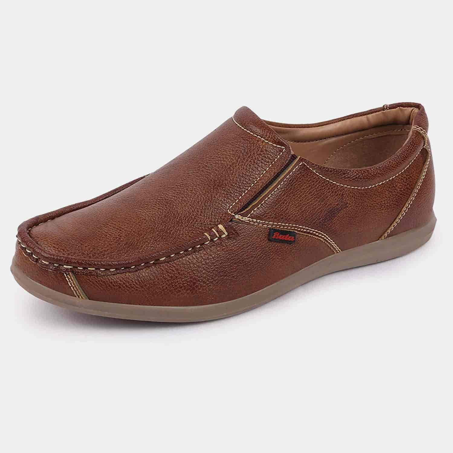 bata brown casual shoes