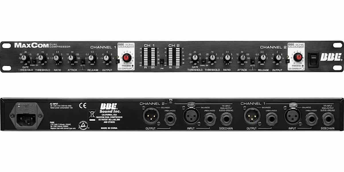 BBE MaxCom DUAL COMPRESSOR コンプレッサー BBE MaxCom Rack Mountable Dual Channel Compressor Used