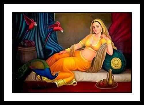 Buy Beautiful Painting Of Indian Royal Family Lady In Saree