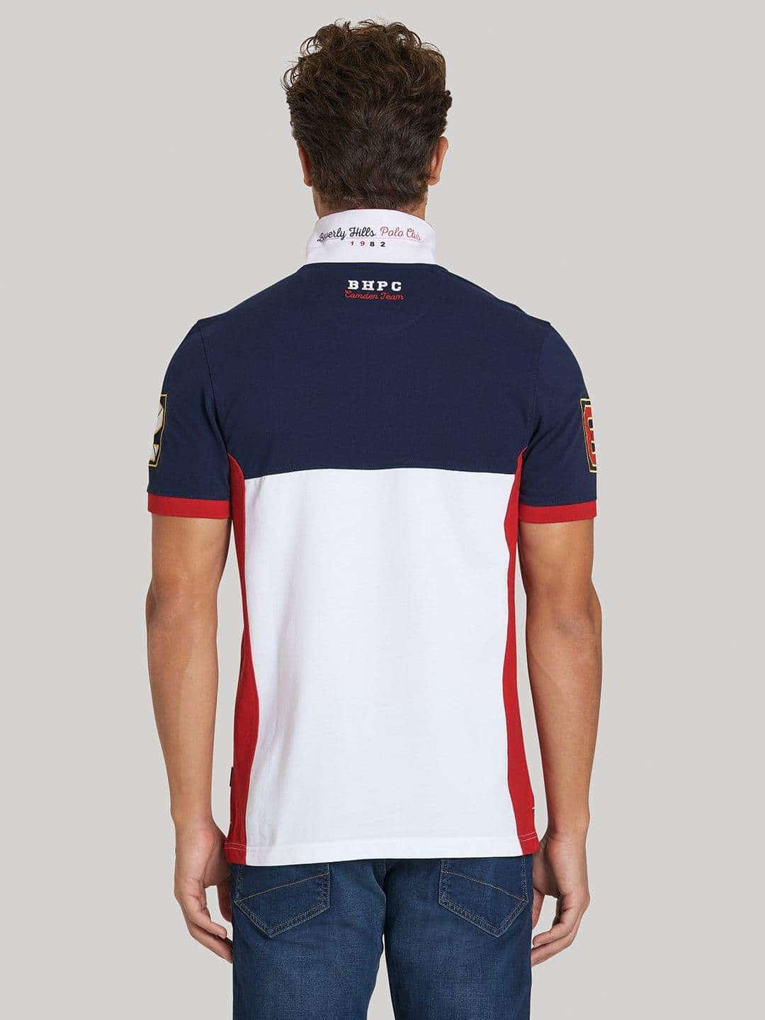 BEVERLY HILLS POLO CLUB Straight And Narrow Polo T Shirt True Navy L