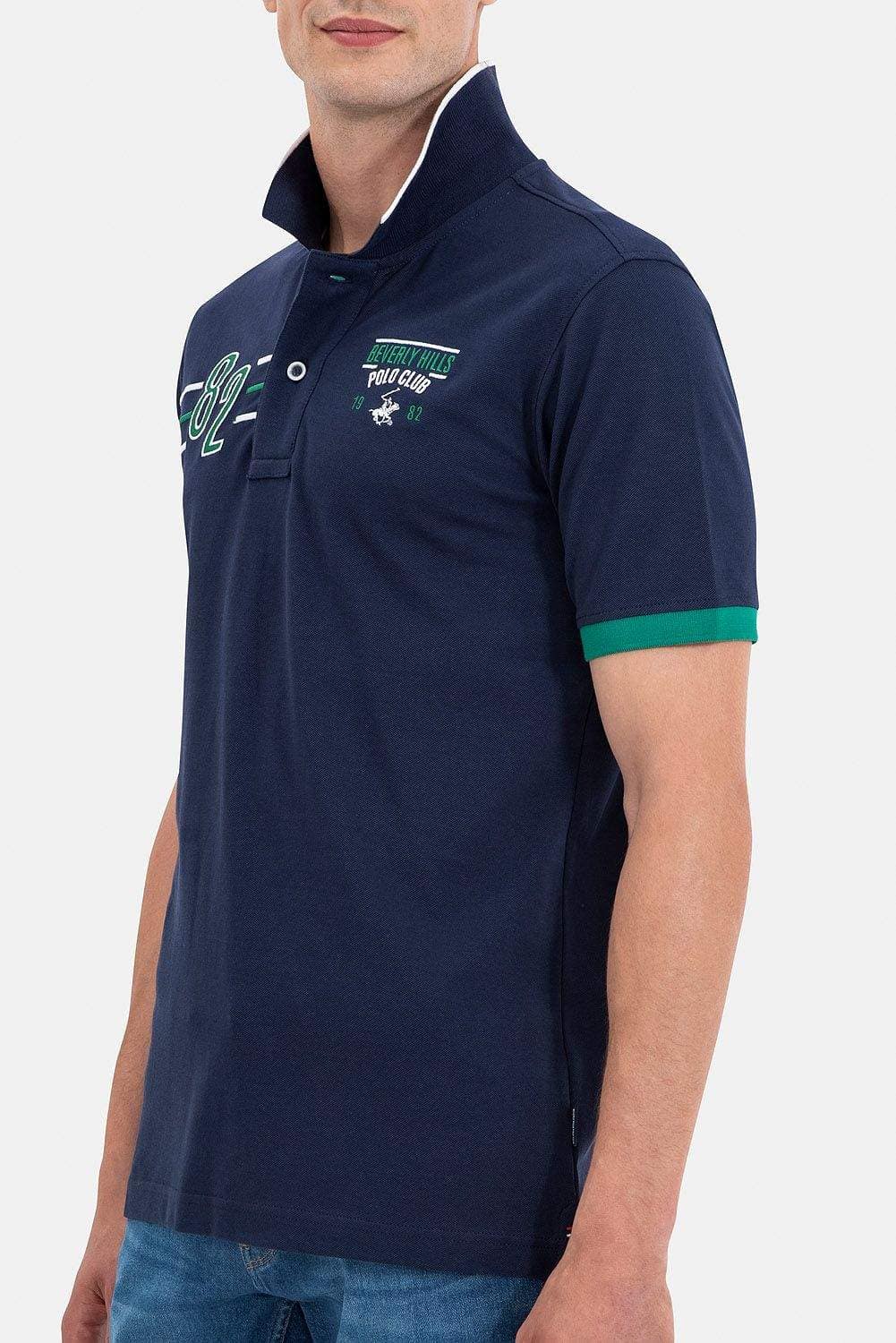 BEVERLY HILLS POLO CLUB Normandie Polo T Shirt True Navy L