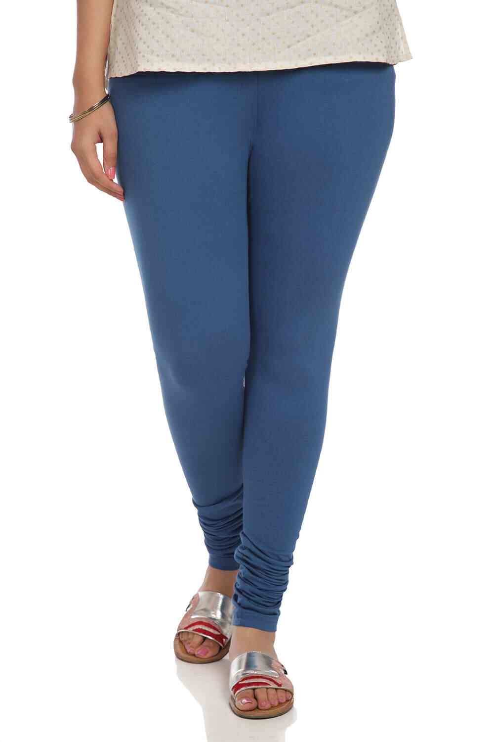 BIBA Cotton Knitted Churidar S (Coblt Blue)