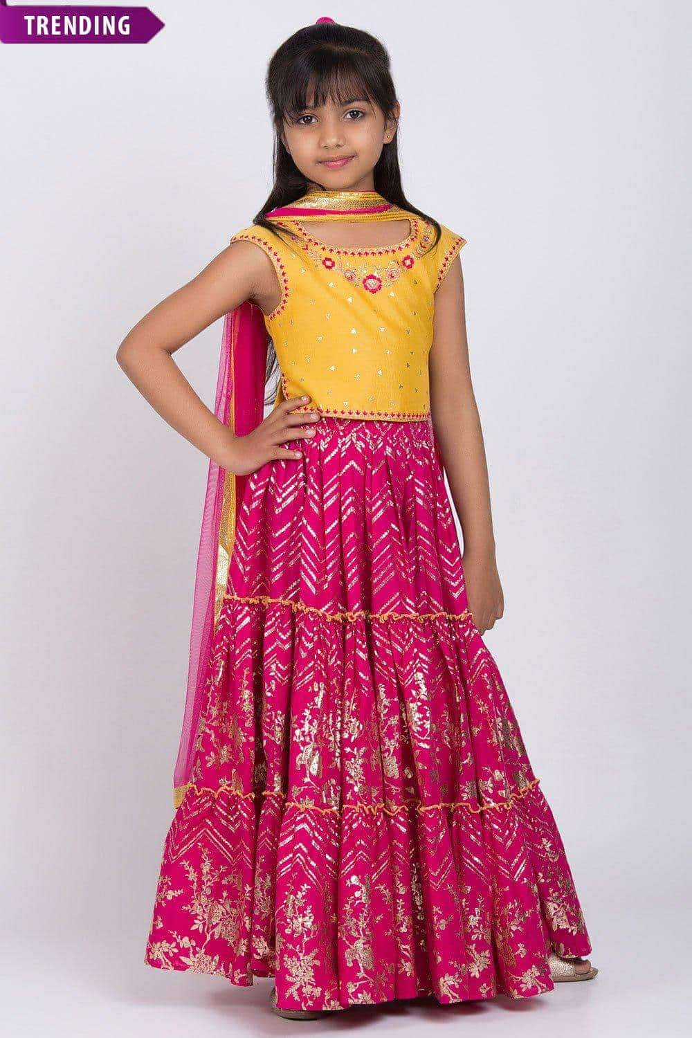 BIBA 2 3 Years Yellow Lehenga BIBA 2 3 Years Yellow Lehanga Price Starting From Rs 2 819 Find Verified Sellers at Justdial