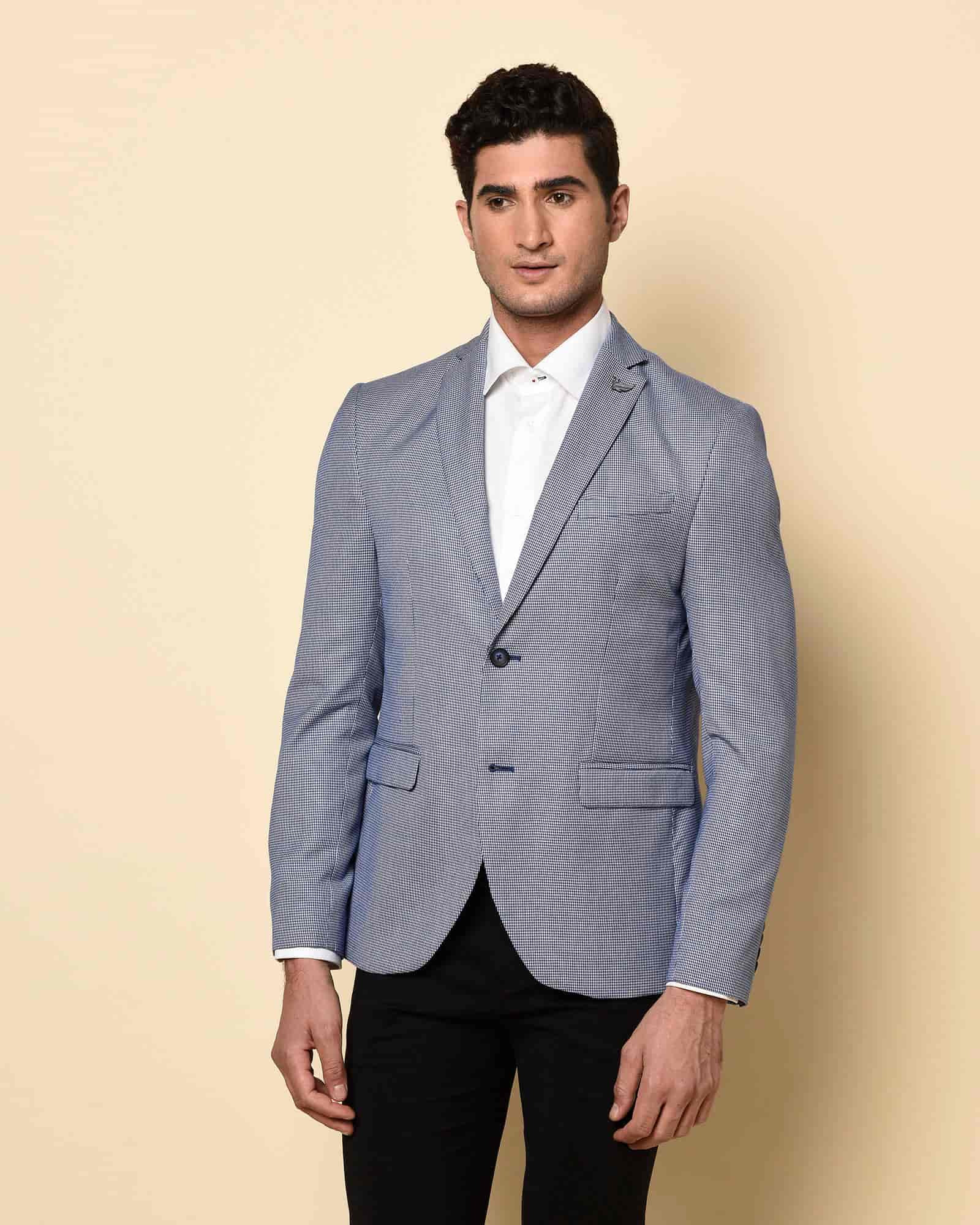 BLACKBERRYS Microstructure, Slim Fit Formal Jacket - 40 - (BP-DO-OTIS NAVY)