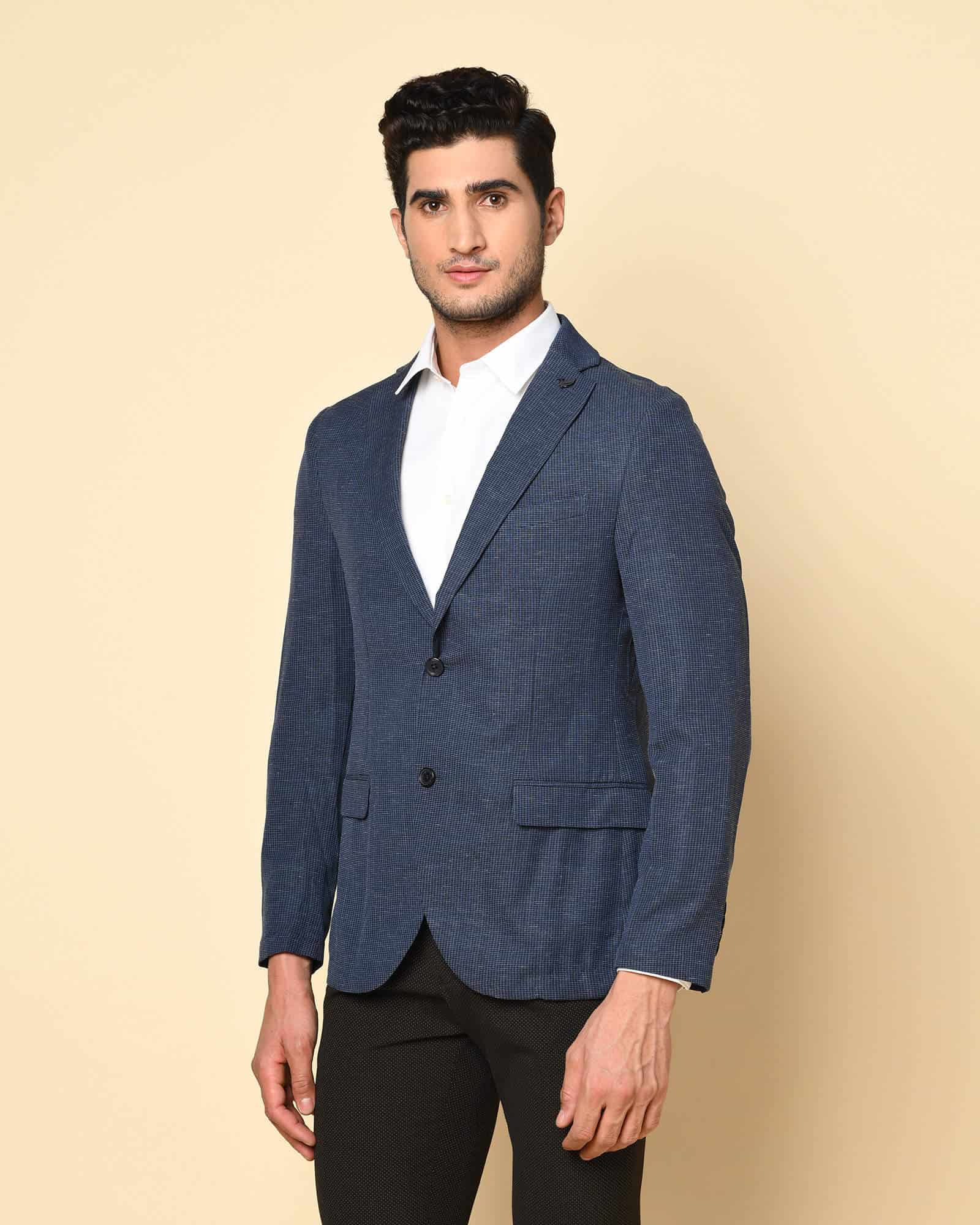 BLACKBERRYS Lightweight Formal Aer Slim Fit Jacket - 42 - (NL-ST-ZICO2 NAVY)