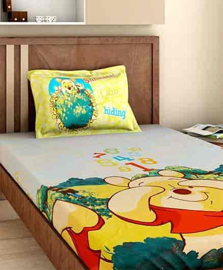 Bombay Dyeing Single Bed Sheet And Pillow Cover Set Winnie The