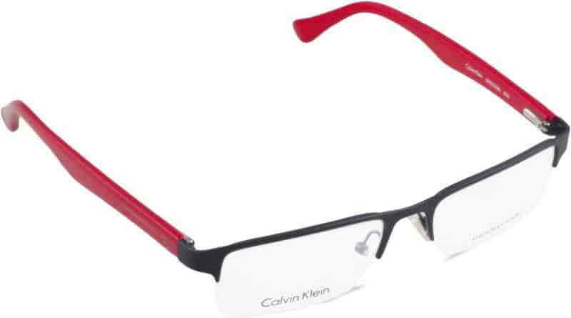 Calvin Klein CK5320A Men Half Rim Rectangle Frame (52 mm, Black)