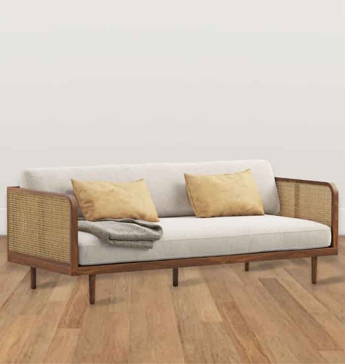Three Seater Cane Sofa - Three Seater Cane Couch Price Starting