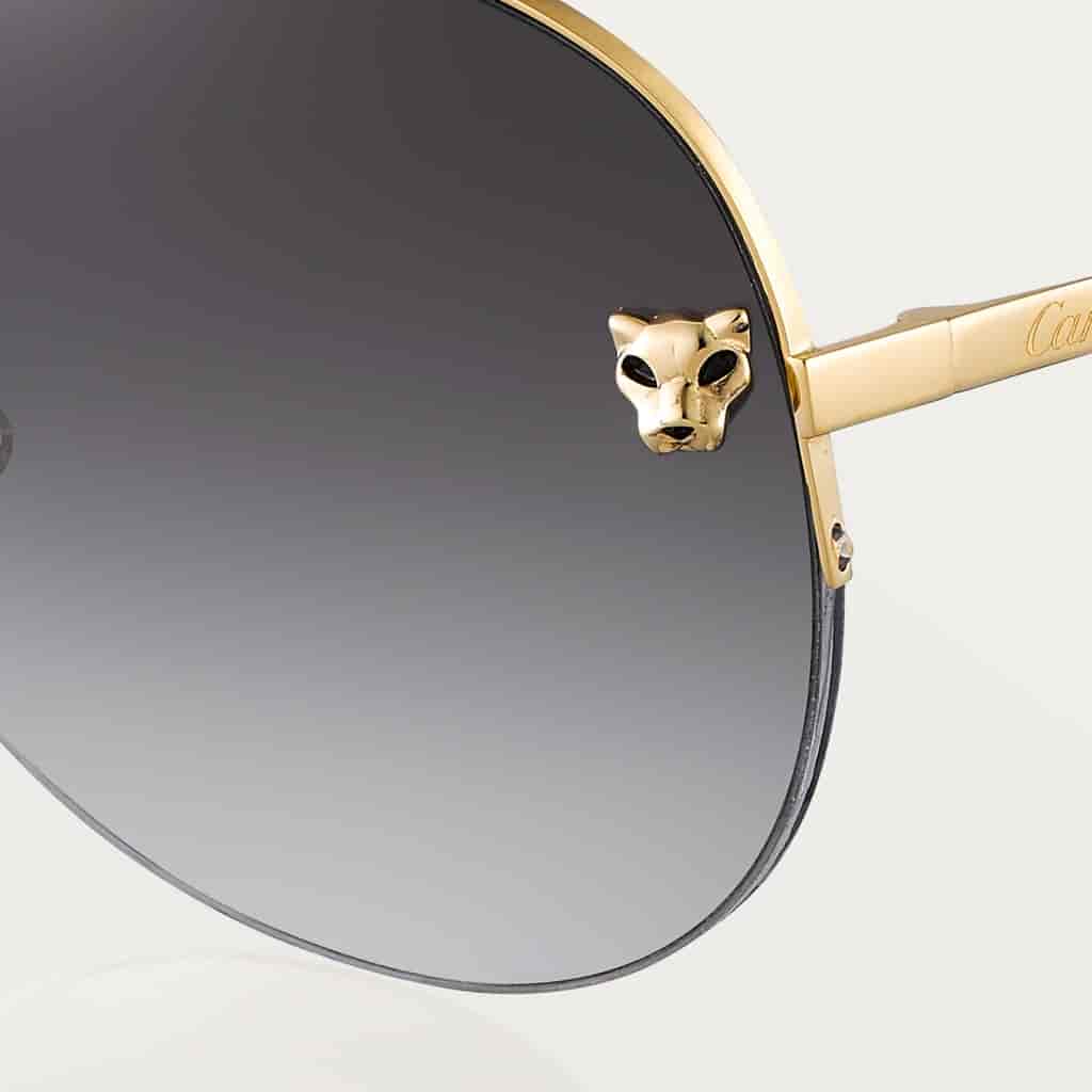 Cartier Men Santos De Sunglasses Grey 