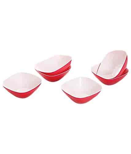 Buy Cello Ceramica Serving Bowl Set 8 Pieces Red Features Price Reviews Online In India Justdial