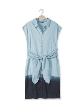 white christmas dresses LONG DENIM DRESS main image 0