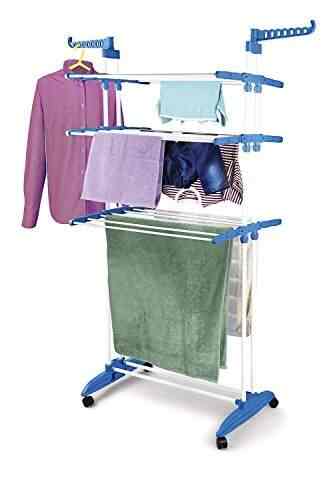 Buy Vmore Cloth Drying Rack Laundry Hanger 3 Layer Cloth Rack Stand Features Price Reviews Online In India Justdial