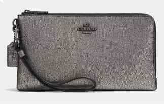 coach gunmetal wallet