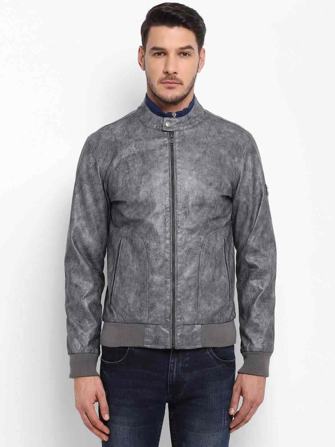 Colorplus Men's Casual Jacket (Size - S, Medium Grey, CMOA00740-G491F00S)