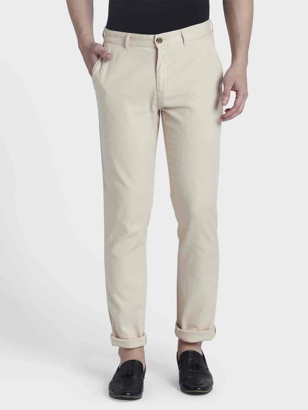 Colorplus Beige Regular Fit Men's Trouser (Size - 28, White, COTT00373-F391F028)
