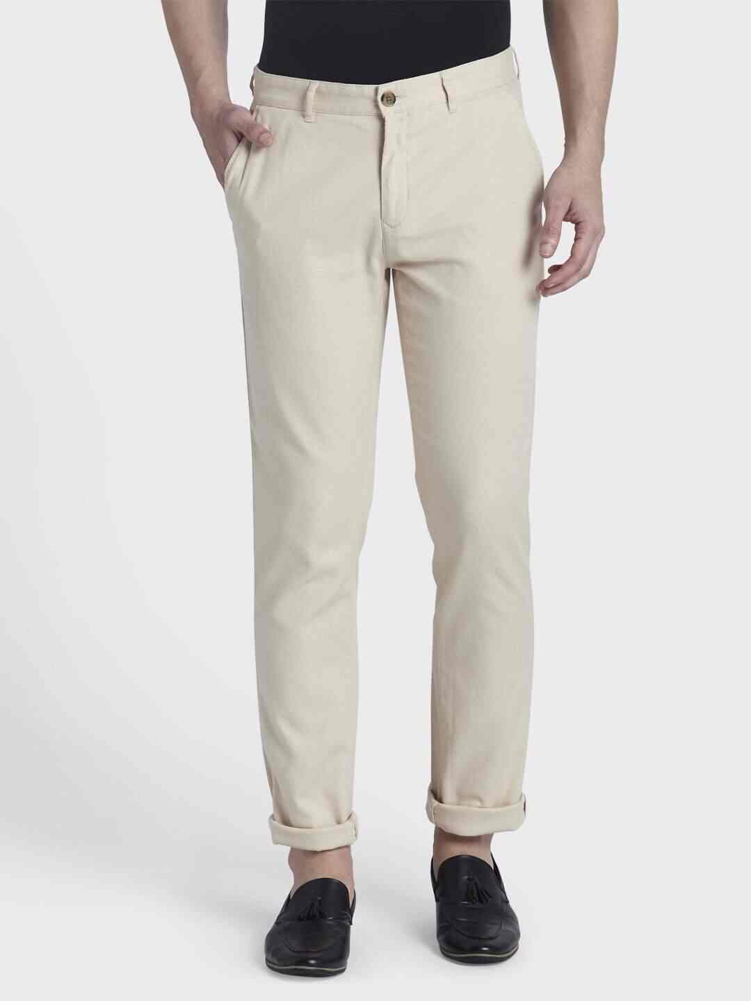Colorplus Beige Regular Fit Men's Trouser (Size - 30, White, COTT00373-F391F030)