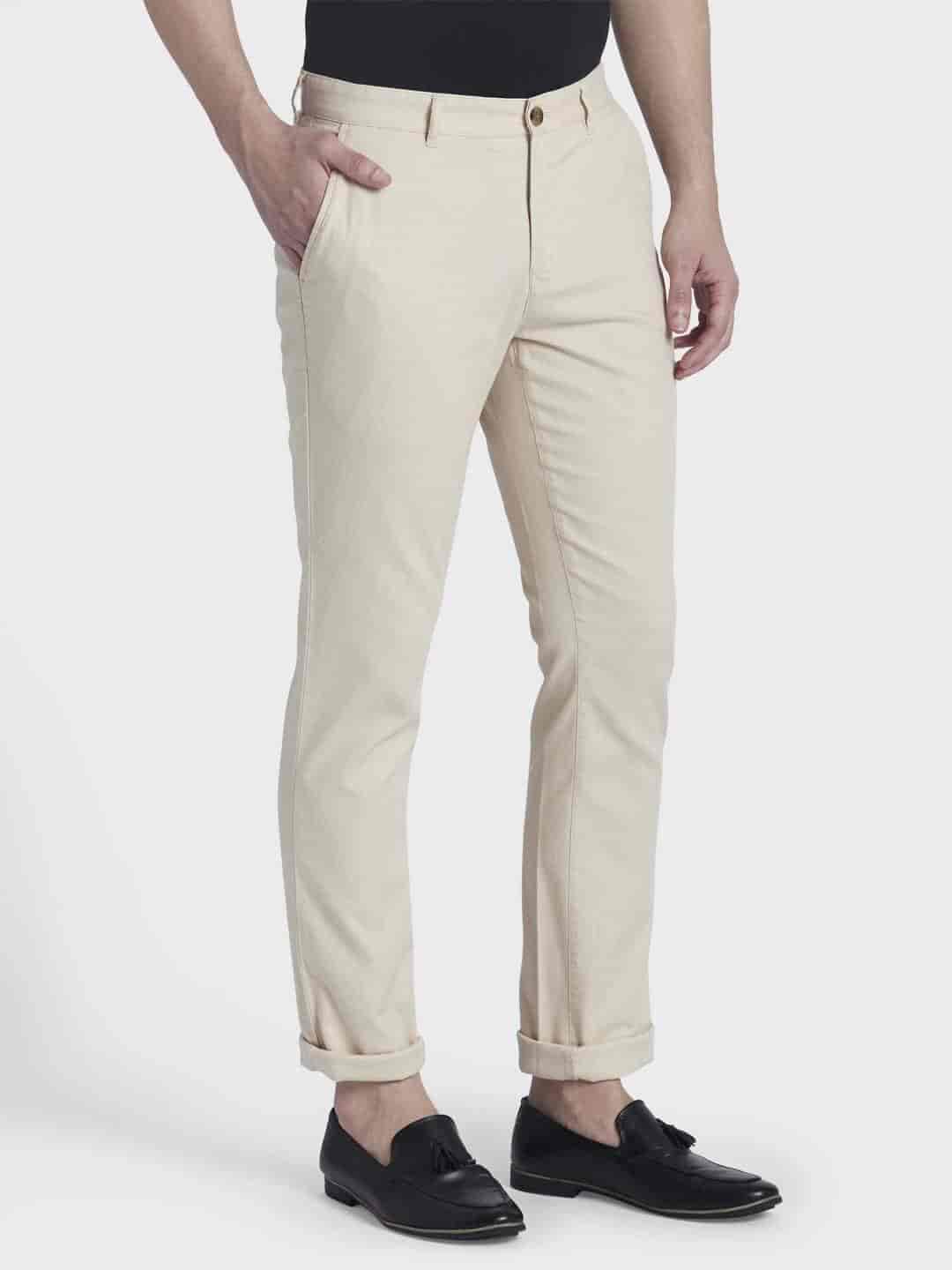 Colorplus Beige Regular Fit Men's Trouser (Size - 34, White, COTT00373-F391F034)