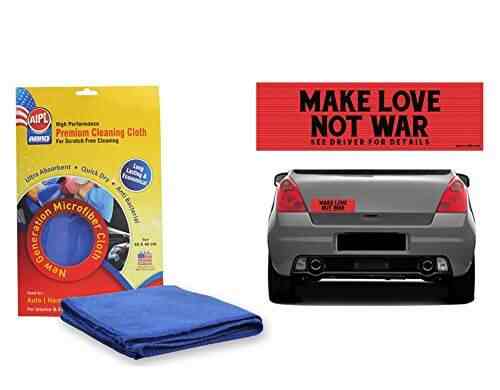 Buy Combo Of Car Bumper Sticker Make Love Not War Abro Microfiber