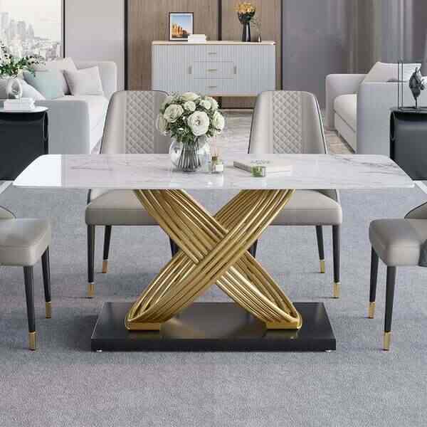 Second hand marble dining table discount