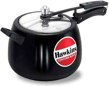 Hawkins Contura Black Pressure Cooker (6.5 Litre, CB65)