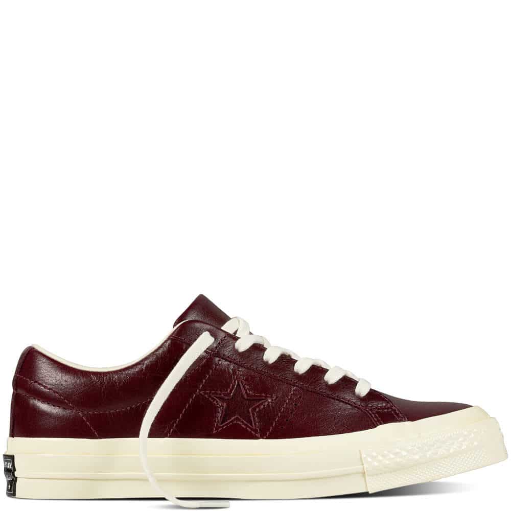 Converse One Star Leather & Tapestry Dark Mens Sneakers [274ATQMP] 4