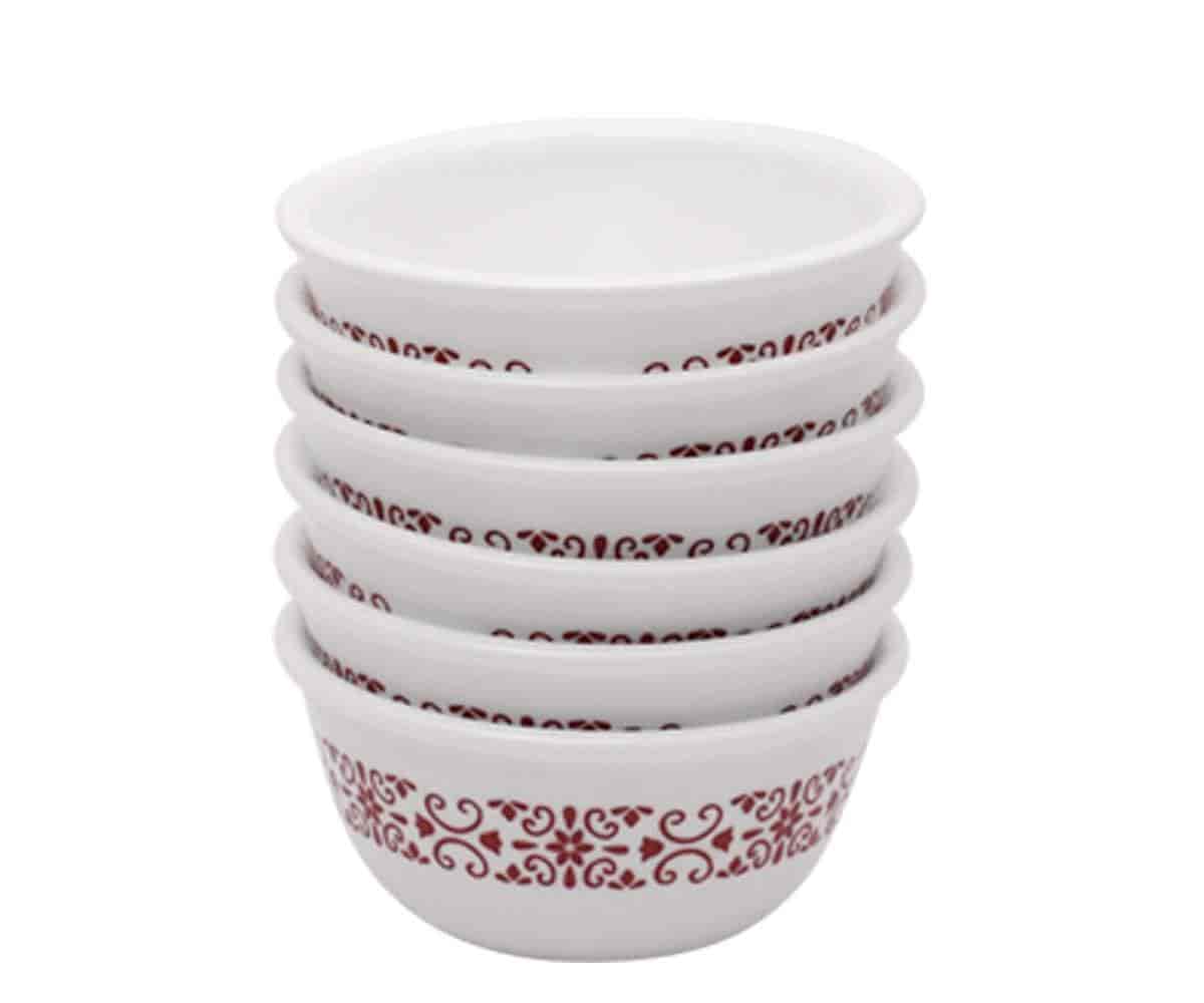 Corelle 6Pcs Katori Red Trellies