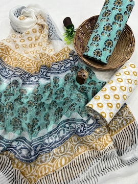 cotton dress material in chennai Floral Printed Cotton Dress Material in Chennai
