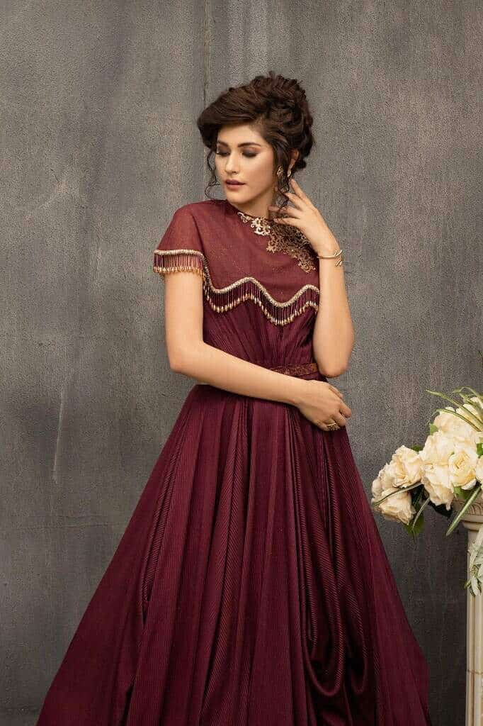 poncho style gown