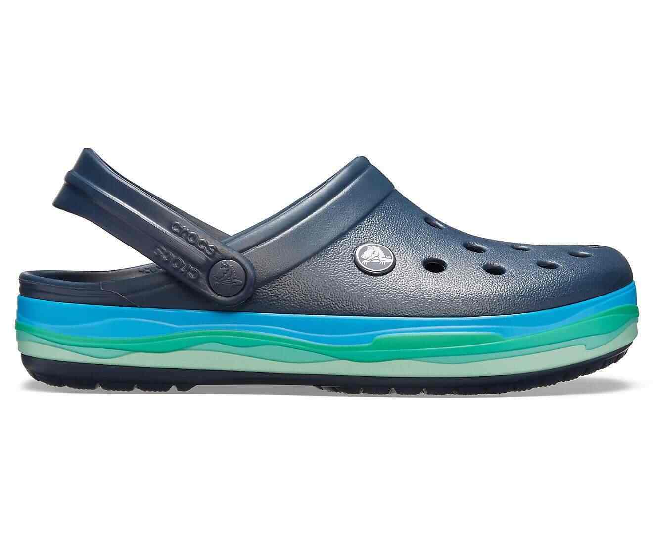 navy crocs size 7