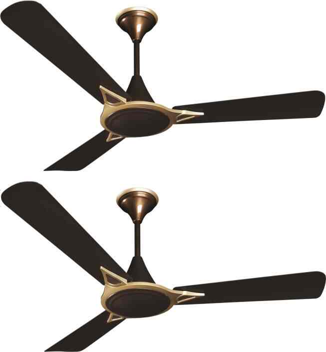 Crompton Avancer Prime Anti Dust Pack Of 2 3 Blade Ceiling Fan Dark Brown