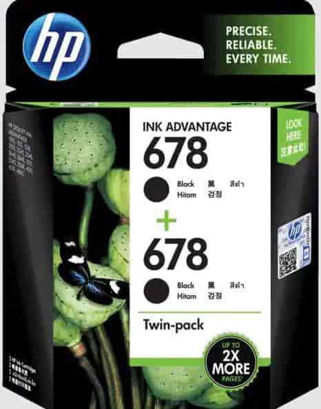 HP 678 Original Ink Advantage Cartridges Black 2 Pack [L0S23AA]