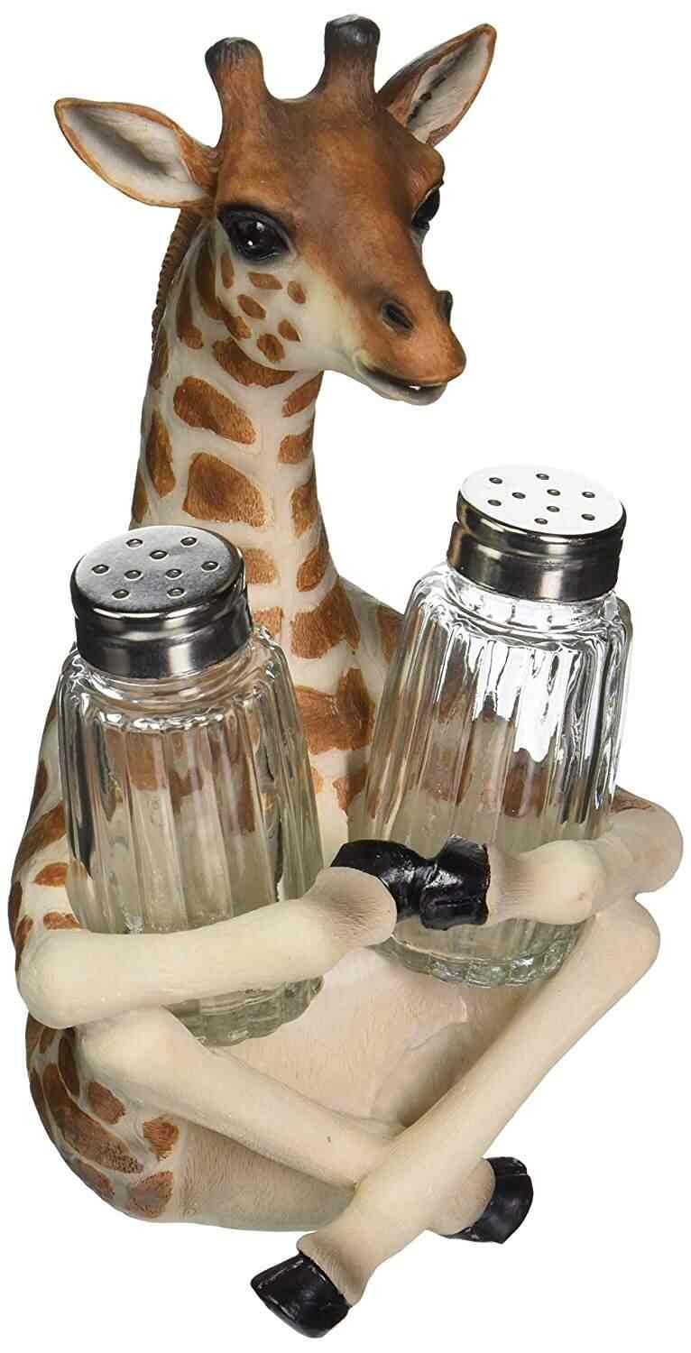 Buy Decorative Giraffe Salt And Pepper Shaker Set With Display